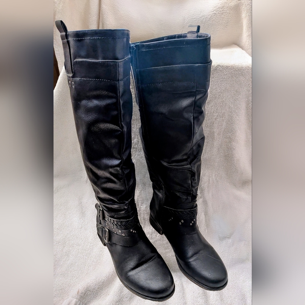 XOXO Black Knee Boots
